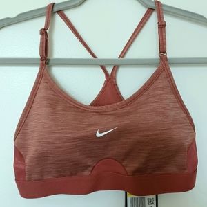 Nike Dri-Fit Indy Light-Support Padded U-Neck Sports Bra - Blush Rose Pink